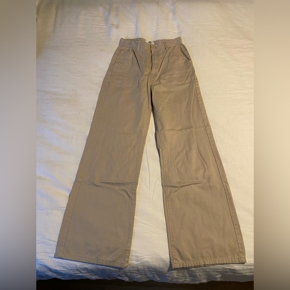 Cotton On Khaki Wide Leg Pants - Picture 1 of 3